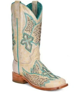 Corral Women's Cross Western Boots - Broad Square Toe