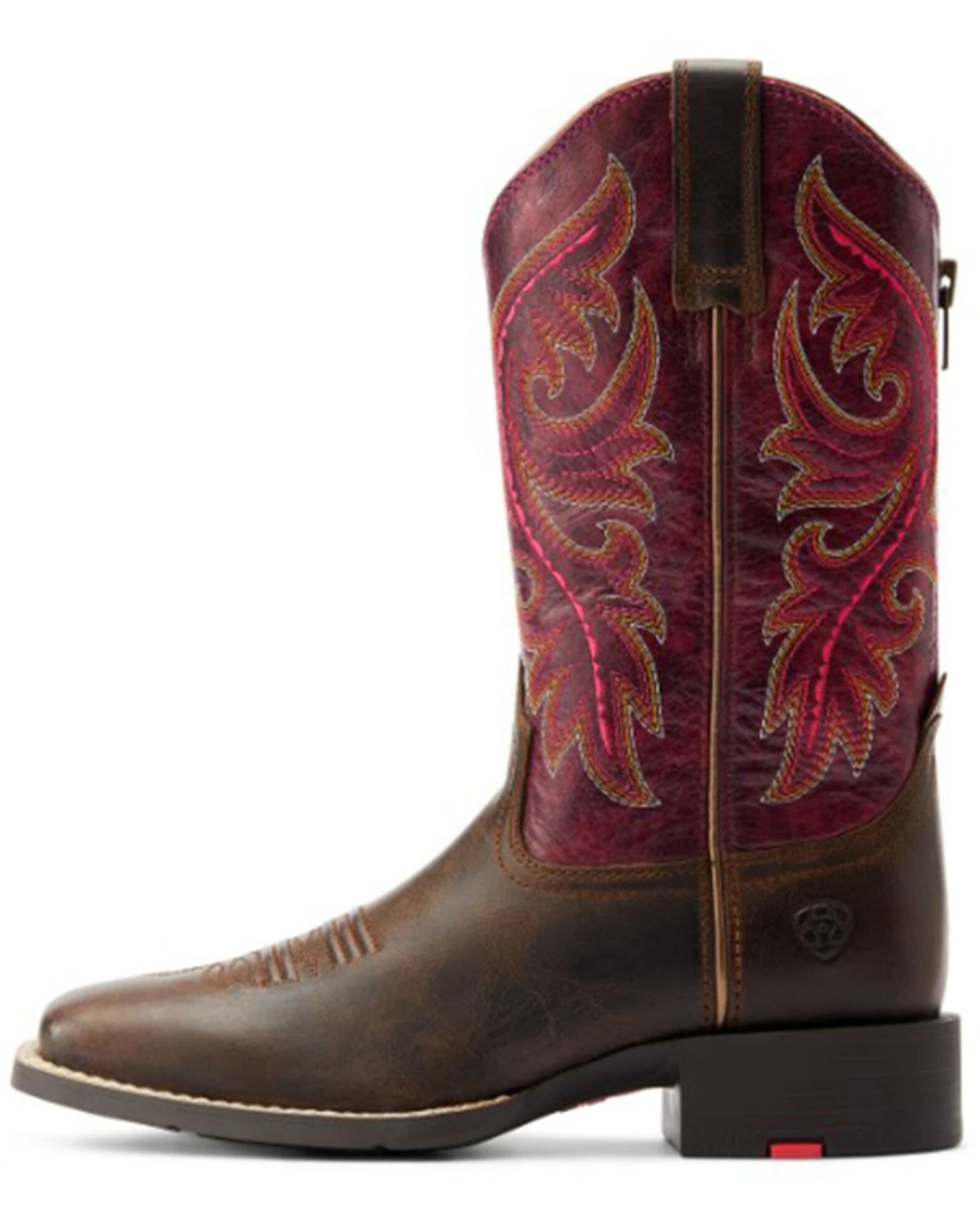 Ariat Women's Round Up Back Zip Western Performance Boots - Broad Square Toe 4 Ariat Women's Round Up Back Zip Western Performance Boots - Broad Square Toe - Image 2