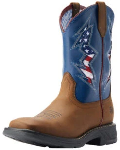 Ariat Boys' Workhog XT VentTEK Bolt Western Boots - Broad Square Toe