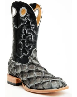Cody James Men's Exotic Pirarucu Western Boots - Broad Square Toe 