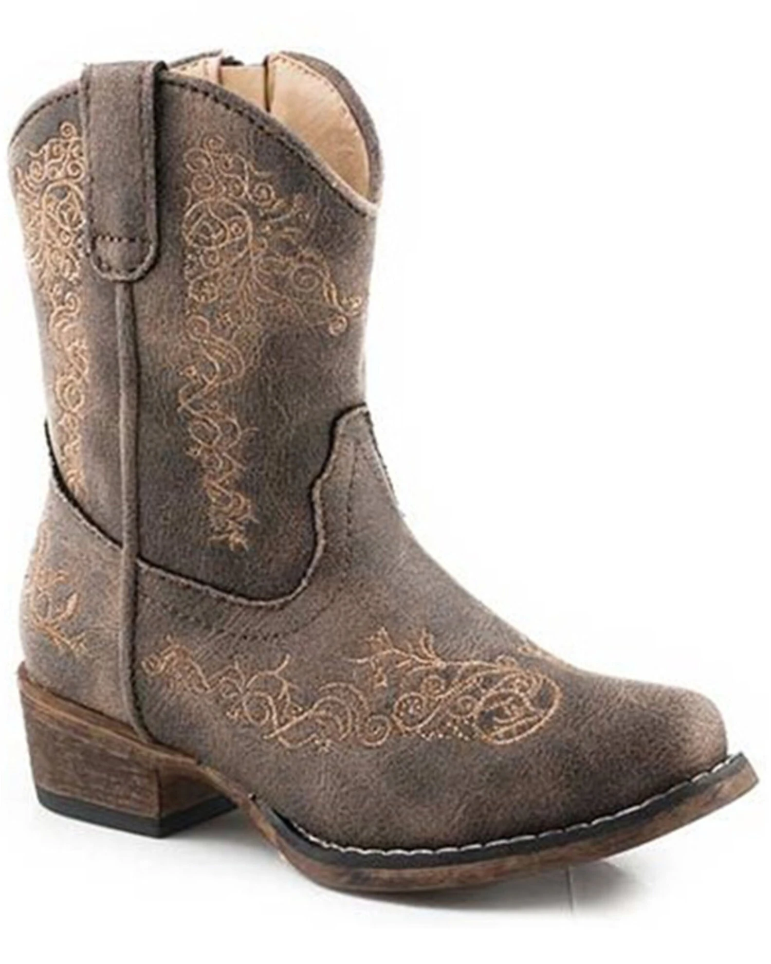 Roper Toddler Girls' Riley Scroll Western Boots - Snip Toe 3 Roper Toddler Girls' Riley Scroll Western Boots - Snip Toe